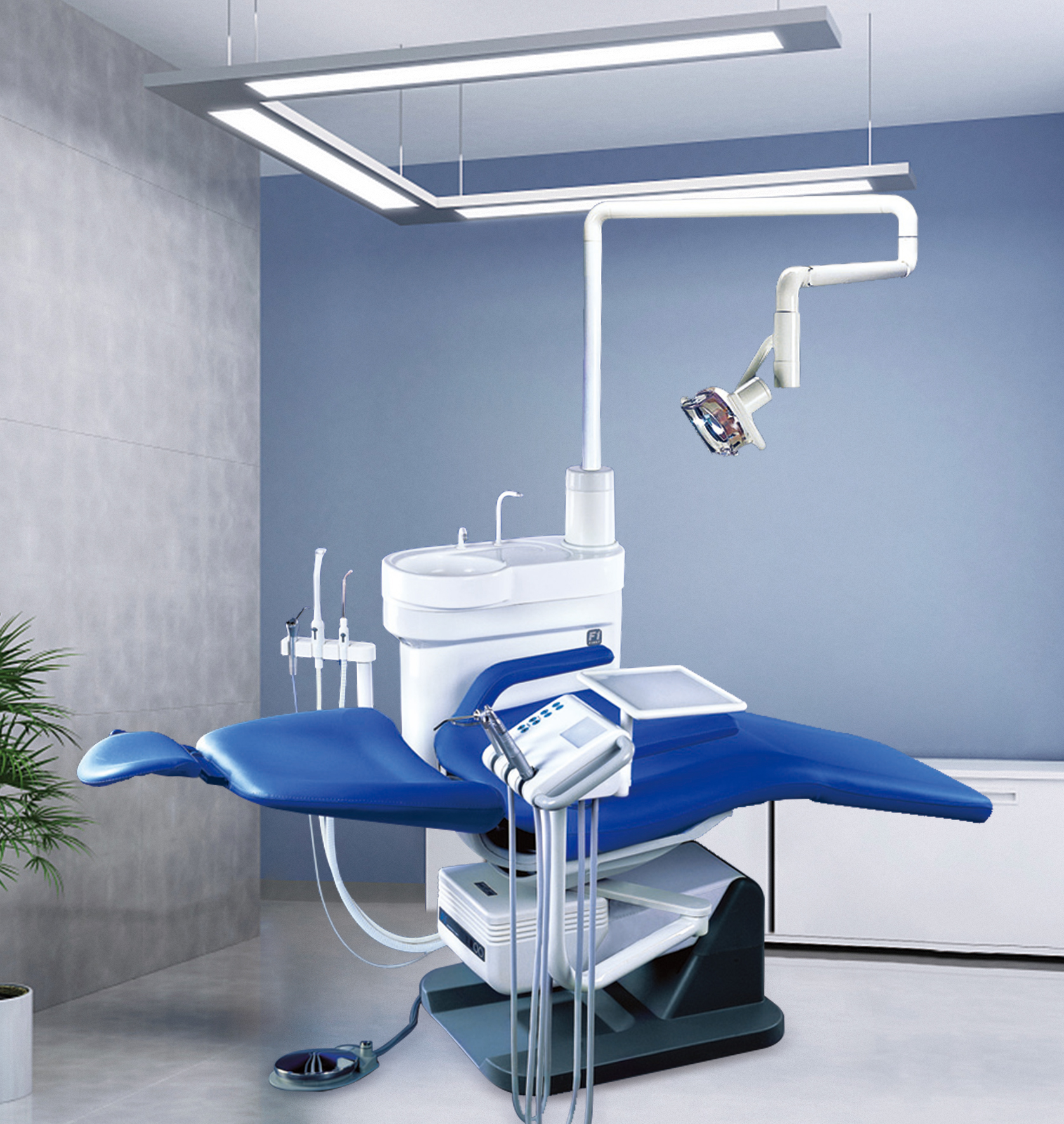 Chair-mounted dental unit